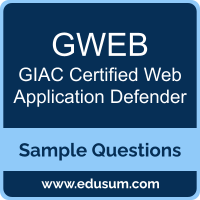 GWEB Dumps, GWEB PDF, GWEB VCE, GIAC Certified Web Application Defender VCE, GIAC GWEB PDF