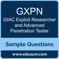 GXPN Dumps, GXPN PDF, GXPN VCE, GIAC Exploit Researcher and Advanced Penetration Tester VCE, GIAC GXPN PDF