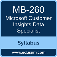 Customer Insights Data Specialist PDF, MB-260 Dumps, MB-260 PDF, Customer Insights Data Specialist VCE, MB-260 Questions PDF, Microsoft MB-260 VCE, Microsoft MCS Dynamics 365 - Customer Insights Data Dumps, Microsoft MCS Dynamics 365 - Customer Insights Data PDF