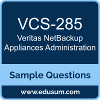 NetBackup Appliances Administration Dumps, VCS-285 Dumps, VCS-285 PDF, NetBackup Appliances Administration VCE, Veritas VCS-285 VCE, Veritas NetBackup Appliances Administration PDF