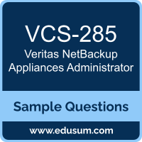 NetBackup Appliances Administrator Dumps, VCS-285 Dumps, VCS-285 PDF, NetBackup Appliances Administrator VCE, Veritas VCS-285 VCE, Veritas NetBackup Appliances Administrator PDF