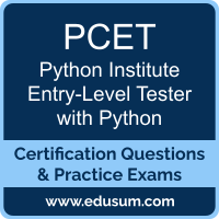 Entry-Level Tester with Python Dumps, Entry-Level Tester with Python PDF, PCET PDF, Entry-Level Tester with Python Braindumps, PCET Questions PDF, Python Institute PCET VCE, Python Institute PCET-30-0x Dumps