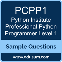 Professional Python Programmer Level 1 Dumps, PCPP1 Dumps, PCPP1 PDF, Professional Python Programmer Level 1 VCE, Python Institute PCPP1 VCE, Python Institute PCPP-32-101 PDF