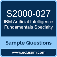 Artificial Intelligence Fundamentals Specialty Dumps, S2000-027 Dumps, S2000-027 PDF, Artificial Intelligence Fundamentals Specialty VCE, IBM S2000-027 VCE, IBM Artificial Intelligence Fundamentals Specialty PDF