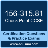 156-315.81: Check Point Security Expert (CCSE R81) 156-315.81: Check Point Security Expert (CCSE R81)