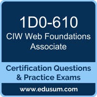 1D0-610: CIW Web Foundations Associate