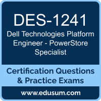 DES-1241: Dell Technologies Specialist for Platform Engineer - PowerStore (DCS-P