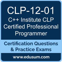 CLP-12-01: C++ Institute CLP - C Certified Professional Programmer CLP-12-01: C++ Institute CLP - C Certified Professional Programmer
