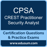 CPSA: CREST Practitioner Security Analyst CPSA: CREST Practitioner Security Analyst