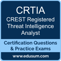 CRTIA: CREST Registered Threat Intelligence Analyst CRTIA: CREST Registered Threat Intelligence Analyst