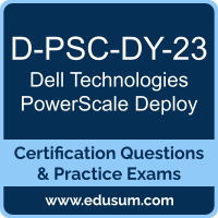 D-PSC-DY-23: Dell Technologies PowerScale Deploy 2023 D-PSC-DY-23: Dell Technologies PowerScale Deploy 2023