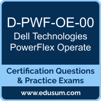 D-PWF-OE-00: Dell Technologies PowerFlex Operate D-PWF-OE-00: Dell Technologies PowerFlex Operate