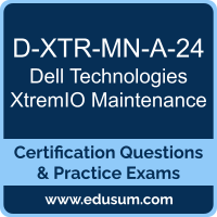 D-XTR-MN-A-24: Dell Technologies XtremIO Maintenance D-XTR-MN-A-24: Dell Technologies XtremIO Maintenance