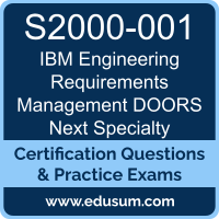 S2000-001: IBM Engineering Requirements Management - DOORS Next v7.x Specialty S2000-001: IBM Engineering Requirements Management - DOORS Next v7.x Specialty
