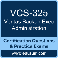 VCS-325: Administration of Veritas Backup Exec 20.1 (Backup Exec Administration) VCS-325: Administration of Veritas Backup Exec 20.1 (Backup Exec Administration)