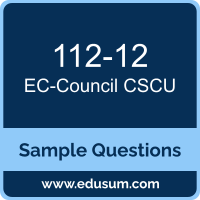 CSCU Dumps, 112-12 Dumps, 112-12 PDF, CSCU VCE, EC-Council 112-12 VCE, EC-Council CSCU PDF