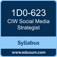 Social Media Strategist PDF, 1D0-623 Dumps, 1D0-623 PDF, Social Media Strategist VCE, 1D0-623 Questions PDF, CIW 1D0-623 VCE, CIW Social Media Strategist Dumps, CIW Social Media Strategist PDF