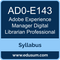 Experience Manager Digital Librarian Professional PDF, AD0-E143 Dumps, AD0-E143 PDF, Experience Manager Digital Librarian Professional VCE, AD0-E143 Questions PDF, Adobe AD0-E143 VCE, Adobe Experience Manager Digital Librarian Professional Dumps, Adobe Experience Manager Digital Librarian Professional PDF
