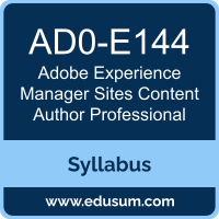 Experience Manager Sites Content Author Professional PDF, AD0-E144 Dumps, AD0-E144 PDF, Experience Manager Sites Content Author Professional VCE, AD0-E144 Questions PDF, Adobe AD0-E144 VCE, Adobe Experience Manager Sites Content Author Professional Dumps, Adobe Experience Manager Sites Content Author Professional PDF