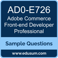 Commerce Front-end Developer Professional Dumps, AD0-E726 Dumps, AD0-E726 PDF, Commerce Front-end Developer Professional VCE, Adobe AD0-E726 VCE, Adobe Commerce Front-end Developer Professional PDF