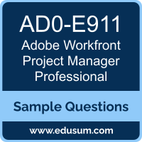 Workfront Project Manager Professional Dumps, AD0-E911 Dumps, AD0-E911 PDF, Workfront Project Manager Professional VCE, Adobe AD0-E911 VCE, Adobe Workfront Project Manager Professional PDF