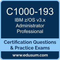 z/OS v3.x Administrator Professional Dumps, z/OS v3.x Administrator Professional PDF, C1000-193 PDF, z/OS v3.x Administrator Professional Braindumps, C1000-193 Questions PDF, IBM C1000-193 VCE, IBM z/OS v3.x Administrator Professional Dumps