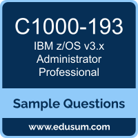 z/OS v3.x Administrator Professional Dumps, C1000-193 Dumps, C1000-193 PDF, z/OS v3.x Administrator Professional VCE, IBM C1000-193 VCE, IBM z/OS v3.x Administrator Professional PDF
