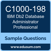 Db2 Database Administrator Professional Dumps, C1000-198 Dumps, C1000-198 PDF, Db2 Database Administrator Professional VCE, IBM C1000-198 VCE, IBM Db2 Database Administrator Professional PDF