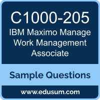 Maximo Manage Work Management Associate Dumps, C1000-205 Dumps, C1000-205 PDF, Maximo Manage Work Management Associate VCE, IBM C1000-205 VCE, IBM Maximo Manage Work Management Associate PDF