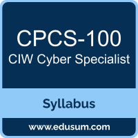 Cyber Specialist PDF, CPCS-100 Dumps, CPCS-100 PDF, Cyber Specialist VCE, CPCS-100 Questions PDF, CIW CPCS-100 VCE, CIW Cyber Specialist Dumps, CIW Cyber Specialist PDF