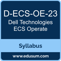 ECS Operate PDF, D-ECS-OE-23 Dumps, D-ECS-OE-23 PDF, ECS Operate VCE, D-ECS-OE-23 Questions PDF, Dell Technologies D-ECS-OE-23 VCE, Dell Technologies ECS Operate Dumps, Dell Technologies ECS Operate PDF