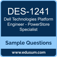 Platform Engineer - PowerStore Specialist Dumps, DES-1241 Dumps, DES-1241 PDF, Platform Engineer - PowerStore Specialist VCE, Dell Technologies DES-1241 VCE, Dell Technologies DCS-PE PDF