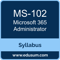 Microsoft 365 Administrator PDF, MS-102 Dumps, MS-102 PDF, Microsoft 365 Administrator VCE, MS-102 Questions PDF, Microsoft MS-102 VCE, MCE Microsoft 365 Administrator Dumps, MCE Microsoft 365 Administrator PDF