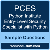 Entry-Level Security Specialist with Python Dumps, PCES Dumps, PCES PDF, Entry-Level Security Specialist with Python VCE, Python Institute PCES VCE, Python Institute PCES-30-01 PDF