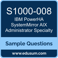 PowerHA SystemMirror AIX Administrator Specialty Dumps, S1000-008 Dumps, S1000-008 PDF, PowerHA SystemMirror AIX Administrator Specialty VCE, IBM S1000-008 VCE, IBM PowerHA SystemMirror AIX Administrator Specialty PDF