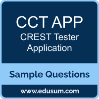 Tester Application Dumps, CCT APP Dumps, CCT APP PDF, Tester Application VCE, CREST CCT APP VCE, CREST Tester Application PDF